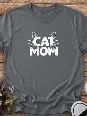 Cat Mom TShirt Graphic Tee Adult Unisex Cute Animal Pet Owner Gift
